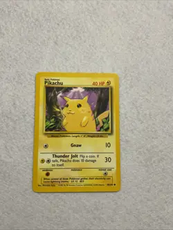 POKEMON PIKACHU 58/102 YELLOW CHEEKS (1999) Base Set NM! - Image 1