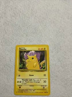 POKEMON PIKACHU 58/102 YELLOW CHEEKS (1999) Base Set NM! - Image 2
