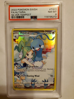 2022 Pokemon SWSH # TG11 Altaria Silver Tempest PSA 8 NM-MT - Image 1