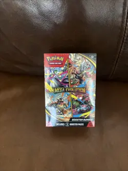 Pokemon TCG Mega Evolution Booster Bundle 6 Packs Sealed Factory Fresh - Image 1