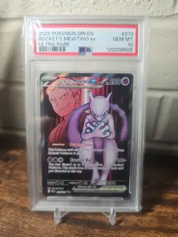 Pokemon TCG Mewtwo EX 213/182 Destined Rivals Full Art Ultra Rare PSA 10 - Image 1