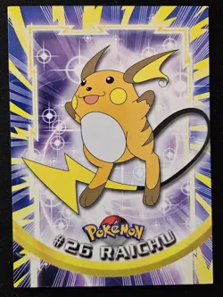 Raichu #26 Topps Series 1 TV Animation Edition Black Label Pokemon TCG 1999 LP - Image 1