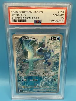 2025 Pokemon JTG EN Articuno IR #161 PSA 10 High Cert 122664318 - Image 1