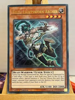Felis, Lichtverpflichteter Bogenschutze BLLR-EN043 Ultra Rare Englisch NM YUGIOH - Image 1