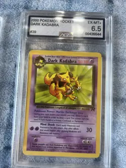 3 Vintage Graded AGS Pokemon Cards Lot/bundle - Machop-Brock’s Onix-dark Kadabra - Image 3