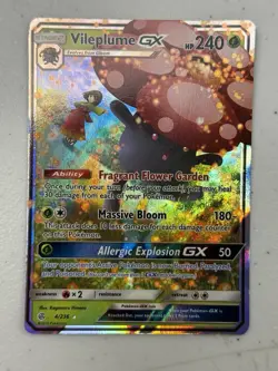 Vileplume GX 4/236 Cosmic Eclipse Ultra Rare Pokemon Card NM - Image 1