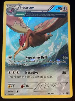 2015 Pokemon FEAROW Black Star Promo HOLO Foil Rare XY Series Set Card #XY57 - Image 1