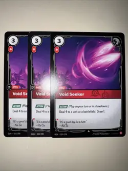 Riftbound TCG Void Seeker OGN 024/298 English NM X3 Playset Card Game CCG - Image 1