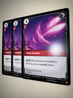 Riftbound TCG Void Seeker OGN 024/298 English NM X3 Playset Card Game CCG - Image 3
