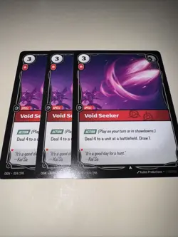 Riftbound TCG Void Seeker OGN 024/298 English NM X3 Playset Card Game CCG - Image 4