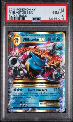 Pokemon TCG Mega M Blastoise EX Evolutions Holo Ultra Rare Card 22/108 Psa 10 - Image 1
