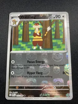 Pokemon Watchog Card 073/086 Masterball English White Flare, NM Condition - Image 1