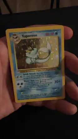 Pokemon TCG Vaporeon Holo Rare Card Jungle Set, #12/64, Vintage NM Condition - Image 2