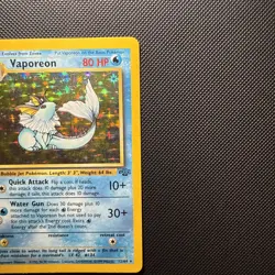 Pokemon TCG Vaporeon Holo Rare Card Jungle Set, #12/64, Vintage NM Condition - Image 3
