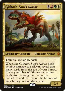 Gishath, Sun's Avatar - Ixalan (XLN) (FOIL) NM Never Played - Image 1