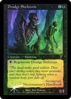7th Edition MTG FOIL Drudge Skeletons Magic - Image 1