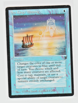 Magic the Gathering ~ MTG ~ 1x Sea Kings' Blessing ~ LEGENDS ~ MP - Image 1