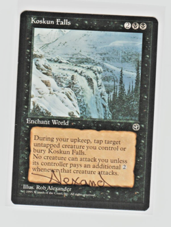 Magic the Gathering ~ 1x Koskun Falls ~ Homelands ~ M/NM ~ Signed by Artist - Image 1