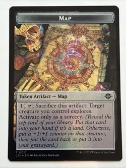 MTG The Lost Caverns of Ixalan Map/Spirit Token Foil 0017/0014 NM - Image 1