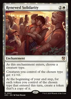 MTG - Renewed Solidarity [Aetherdrift Commander] [NM] Rare - Image 1