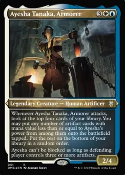 Ayesha Tanaka, Armorer x1 1x FOIL ETCHED Commander Dominaria United NM MTG - Image 1