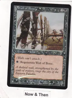 MTG: 7th Edition: FOIL Wall of Bone: Lightly Played Condition - Image 1