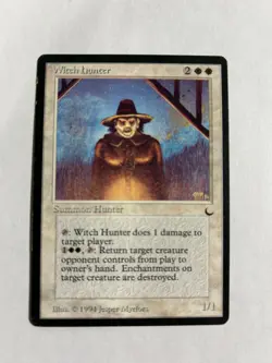 MTG Witch Hunter The Dark Magic the Gathering Rare Creature - Image 1