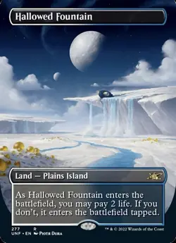 MTG: Magic Unfinity *Galaxy Foil* Hallowed Fountain (Borderless) - Image 1