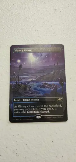 Watery Grave - Borderless Galaxy FOIL - Unfinity - NM MTG - Image 1