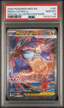 2025 Pokemon Mega Evolutions Mega Latias ex 181 PSA 10 - SIR - Image 1