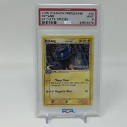 2005 Pokemon EX Delta Species Metang 49/113 Prerelease - PSA 9 MINT - Image 1