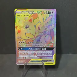 Pokemon TCG Mega Lopunny Jigglypuff GX Cosmic Eclipse 261/236 Secret Rare Mint - Image 1