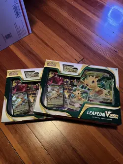 Pokemon TCG Leafeon Vstar Special Collection Box Factory Sealed New - Image 1