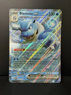 Pokemon Scarlet & Violet 151 Blooming Waters Promo Cards Blastoise Ex Jumbo - Image 1
