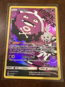 Pokemon TCG Koffing Trainer 243/236, Sm-Cosmic Eclipse, Secret Rare Card - Image 1