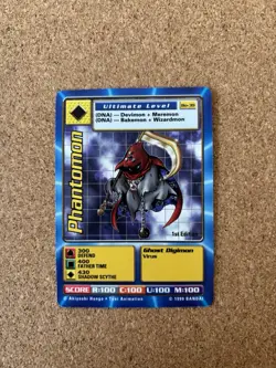 Phantomon Bo-39 1st Edition Digimon Trading Card, Rare Bandai - Image 1