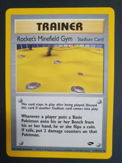 Rocket's Minefield Gym 119/132 Trainer - Gym Challenge Set - Pokemon Card - LP - Image 1