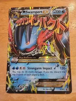 JUMBO POKEMON CARD Mega M Swampert EX XY87 Jumbo PROMO Holo LP/EX FREE US SHIP - Image 1