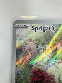 Pokemon TCG Sprigatito Holo Illustration Rare Card 196/193 Sv02: Paldea Evolved - Image 2