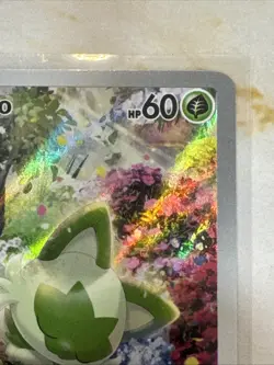 Pokemon TCG Sprigatito Holo Illustration Rare Card 196/193 Sv02: Paldea Evolved - Image 3
