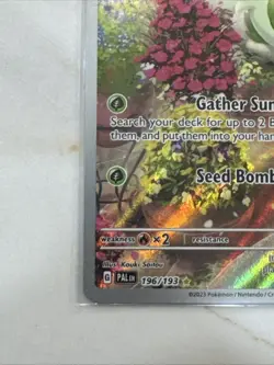 Pokemon TCG Sprigatito Holo Illustration Rare Card 196/193 Sv02: Paldea Evolved - Image 5