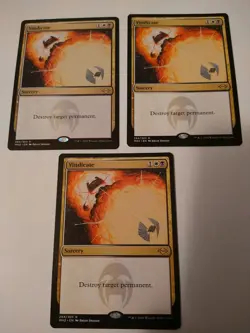 3 Cards - Vindicate Modern Horizons 2 NM Black/White Sorcery Rare Card - Image 1