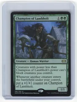 2020 Magic: The Gathering Champion of Lambholt Double Masters Rare Foil #156/332 - Image 1