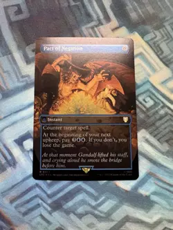 MTG Foil Borderless Pact of Negation NM Unplayed Commander: LotR - Image 1