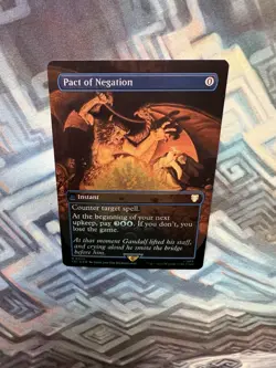MTG Foil Borderless Pact of Negation NM Unplayed Commander: LotR - Image 3