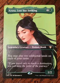 MTG Azusa, Lost but Seeking ( Borderless ) R 0679 NM Commander Masters CMM - Image 1