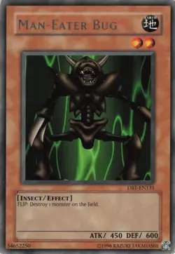 Yugioh Man-Eater Bug DB1-EN131 Rare LP - Image 1