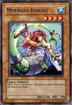 Mermaid Knight - Rare DR2-EN137 - MP - YuGiOh - Image 1