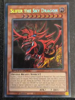 Slifer the Sky Dragon SBC1-ENH01 Speed Duel Secret Rare 1st Edition VLP - Image 1