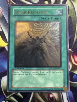 1 X Yu-Gi-Oh! Solar Recharge - LODT-EN052 - Ultimate Rare - 1st Ed - VLP! - Image 2